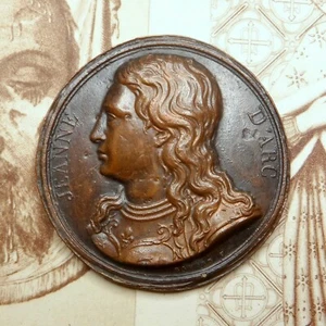 Saint Joan of Arc, Jeanne d'Arc. French, Antique Medal By Domard. - Picture 1 of 8