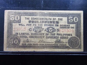 PHILIPPINEN BOHOL 50 Centavos 1942 Guerilla WWII Notgeld H0525 - Bild 1 von 2
