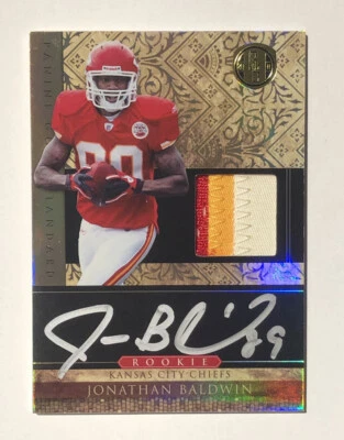 Jonathan Baldwin Kansas City Chiefs 2011 Panini Rookie Auto Jersey Patch - Image 1 of 4