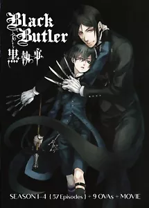 Butler noir Kuroshitsuji saison 1-4 + film + 9 OVA + DVD film (dub anglais) - Photo 1/5