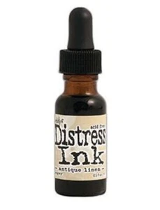 Tim Holtz Distress® Ink Pad Re-Inker Antique Linen, 0.5oz - TIM19435 - Picture 1 of 1
