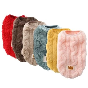 Fleece Dog Cat Coat Chihuahua Puppy Sweater Pet Clothing Dog Vest Kitten Jacket - Picture 1 of 18