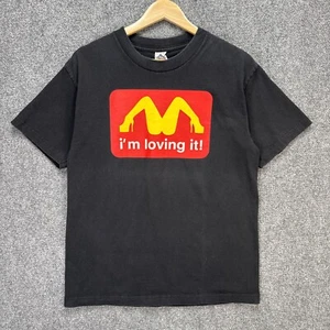 Vintage Funny Quote Shirt Mens Medium Black Y2K Skate McDonalds Parody Stripper - Picture 1 of 6