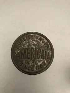Lata de tabaco vintage de calidad americana con tapa desde 1782 bote de película tabaco metal - Imagen 1 de 4