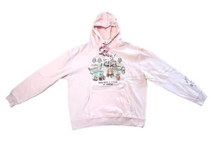 Hello Kitty Friends Camping Hoodie Extra Large Pink Pullover Kangaroo Pocket NWT - Picture 1 of 13