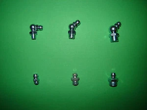 Grease Nipples Hydraulic Lubrication Metric M6 M8 M10 Choose Size Qty 45 90 Deg - Picture 1 of 1