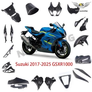FL Real 3K Twill Carbon Fiber Pieces for Suzuki 2017-2025 2022 2024 GSXR1000 K17 - Picture 1 of 17