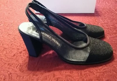 Zapatos con cordones MARTINEZ VALERO Negro Malla Bali Microtech Nappa Brillo. 8B. Nuevo con etiquetas. Foto 1 de 4