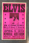 Elvis Tour Poster 1972 Memorial Auditorium Buffalo NY--