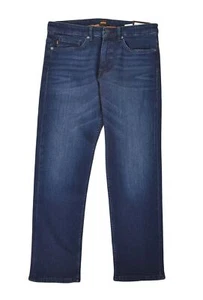 BOSS Delaware Slim Fit Stretch Jeans 406 Dark Blue - Picture 1 of 20