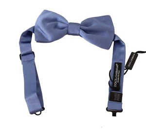 DOLCE & GABBANA Bow Tie Men Purple 100% Silk Adjustable Neck Papillon RRP $200 - Picture 1 of 6