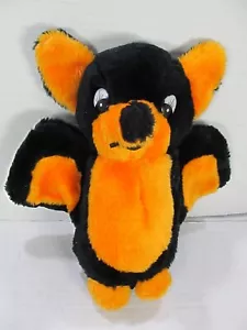 Vintage Wonder Toys schwarz & orange Halloween Fledermaus Stofftier Plüschtier 12 Zoll - Bild 1 von 8
