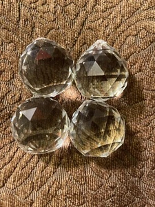 4PCs Clear Faceted Sphere CRYSTAL BALL Sun Catcher Rainbow Prism - Picture 1 of 8