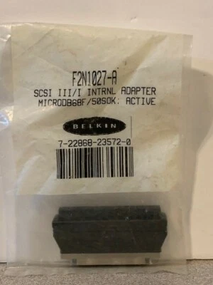 ⭐️⭐️⭐️⭐️NEW BELKIN SCSI III/I INTRNL ADAPTER MICRODB68F/50SOK: ACTIVE   FREE S/H - Image 1 of 3