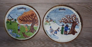 Plates Rosler Ute Ebertsch Winter & Spring Furhling Decorative Wall Hangings - Picture 1 of 17