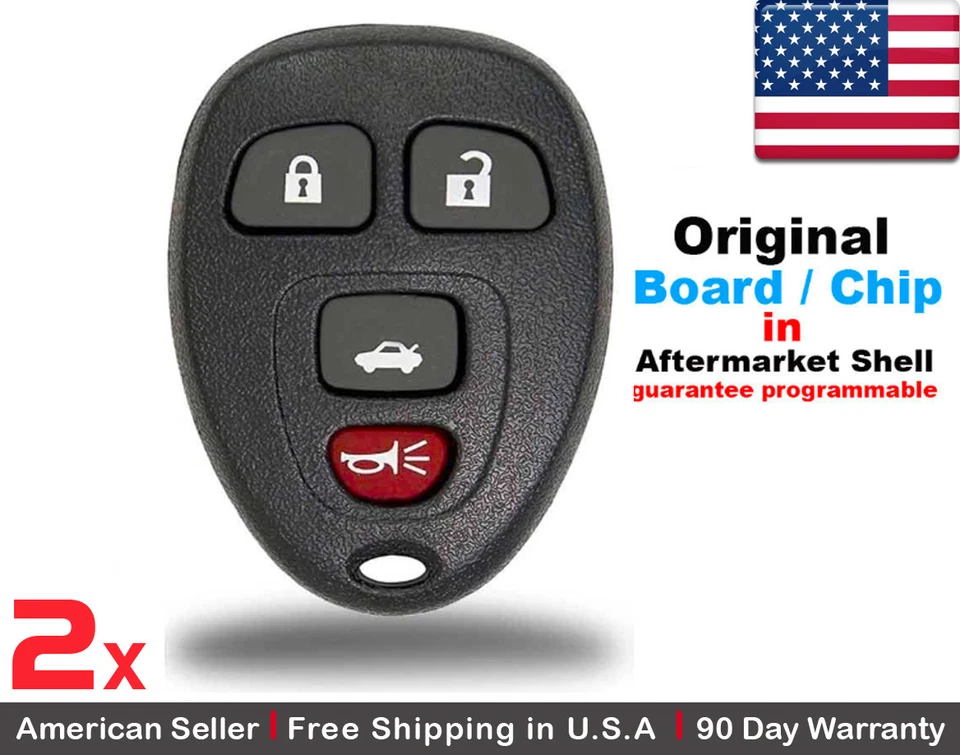 2x OEM Keyless Entry Remote Control Key Fob For Chevy Buick Pontiac KOBGT04A - Image 1 of 1