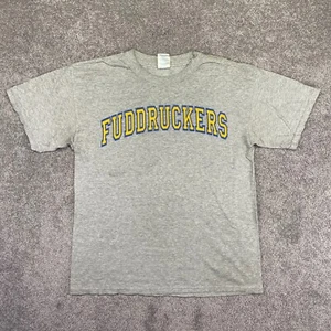 Camisa Fudpressers para hombre gris mediano manga corta Normcore hamburguesas destino - Imagen 1 de 13