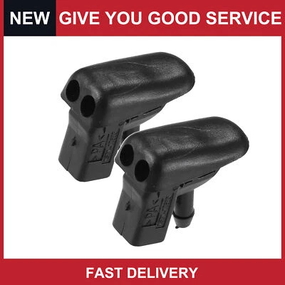 Packof2 for Jaguar X Type Black Windshield Wiper Washer Nozzle Spray Jet - Image 1 of 4