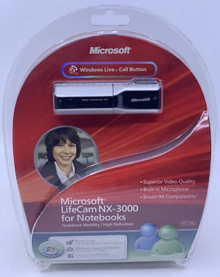 NUEVA cámara web Microsoft LifeCam NX-3000 para portátiles micrófono incorporado nueva en paquete Foto 1 de 2