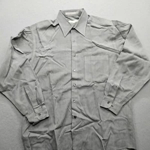 Perry Ellis Men's Medium Gray Long Sleeve Button-Down Shirt - Picture 1 of 13