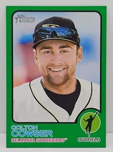 2022 Topps Heritage Minor League Colton Cowser Green #/75 - Delmarva #129 - Picture 1 of 3