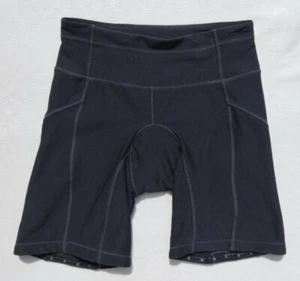 $79 MONDETTA Dark Gray Stretch Padded Tight Cycling Spin Shorts 8” size S - Picture 1 of 3