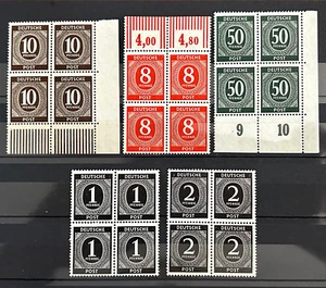 German Stamps Allied occupation - lot of 20 stamps 5 blocks MNH /258 - Picture 1 of 1