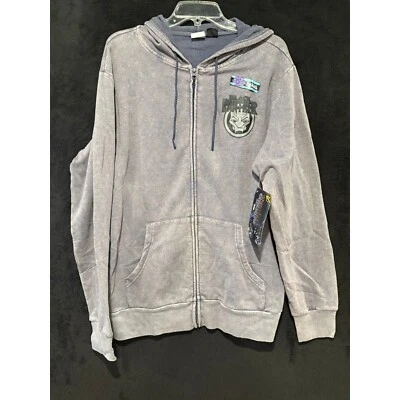 Sudadera con capucha y cremallera Marvel Black Panther prenda tratada a mano grande Foto 1 de 4