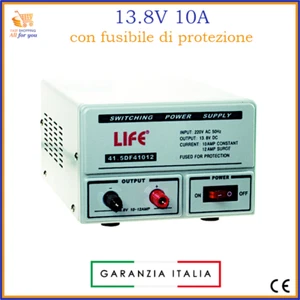 Alimentatore da banco laboratorio stabilizzato switching 13.8V 10A professionale - Imagen 1 de 1