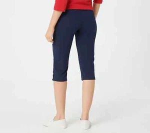 Denim & Co. Regular Active French Terry Cargo Capri Hose A376867 - Bild 1 von 5