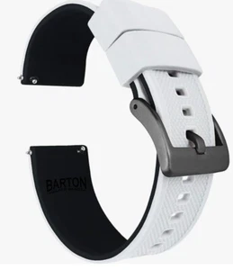 Weiß oben schwarz unten Elite Silikon Uhrenarmband Uhrenarmband 22 mm - Bild 1 von 12