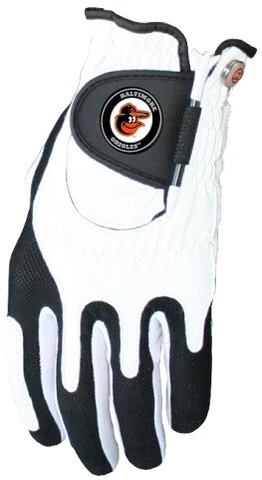 Zero Friction MLB Baltimore Orioles White Golf Glove, Left Hand Cover
