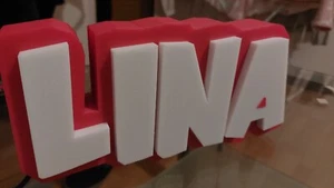 3D-gedruckte personalisierte Nachttischlampe – Dein Name als Design! LED Streife - Bild 1 von 21