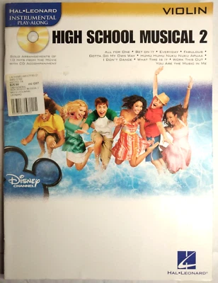 High School Musical 2 for Violin with CD (Paperback, 2008) Sheet Music Songbook - Image 1 of 4