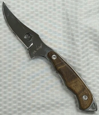 Cuchillo fijo Elk Ridge Hunter 3,25" 440 acero hoja espiga completa mango de madera - ER-059 Foto 1 de 4