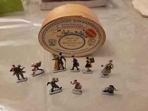 Pewter Miniatures Zinnmodelle Schiller Nurenberg Hand Painted Set Of 9 - Picture 1 of 6