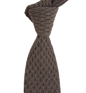 Corbata de cuello de lana gris liso texturizada Tom Ford $330 nueva con etiquetas Italia 3,5 W - Imagen 1 de 4