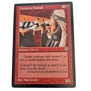 MTG Dwarven Nomad Mirage MIR Common Red Creature Dwarf Magic the Gathering LP - Picture 1 of 2