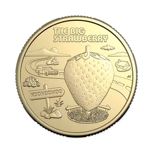 2025 $1 Uncirculated Coin " The Big Strawberry " from the Aussie Big Things - Picture 1 of 3