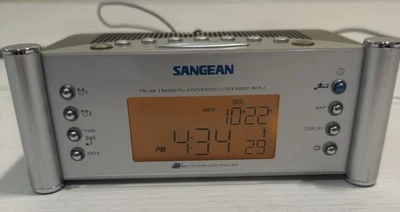 Sangean RCR-2 Atomic Digital Alarm Clock AM/FM Clock Radio Tested - Image 1 of 4