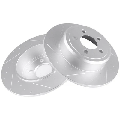 Rear Slotted Brake Rotors Discs Fits 2005-2018 Chrysler 300 Dodge Challenger - Image 1 of 4