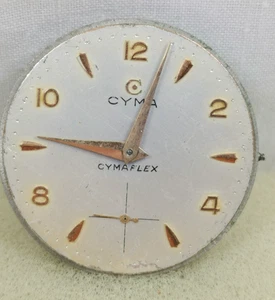 Cyma Cymaflex 17j Cal. Cyma 586K Swiss Gents Wristwatch Movement Parts/Repair! - Picture 1 of 14