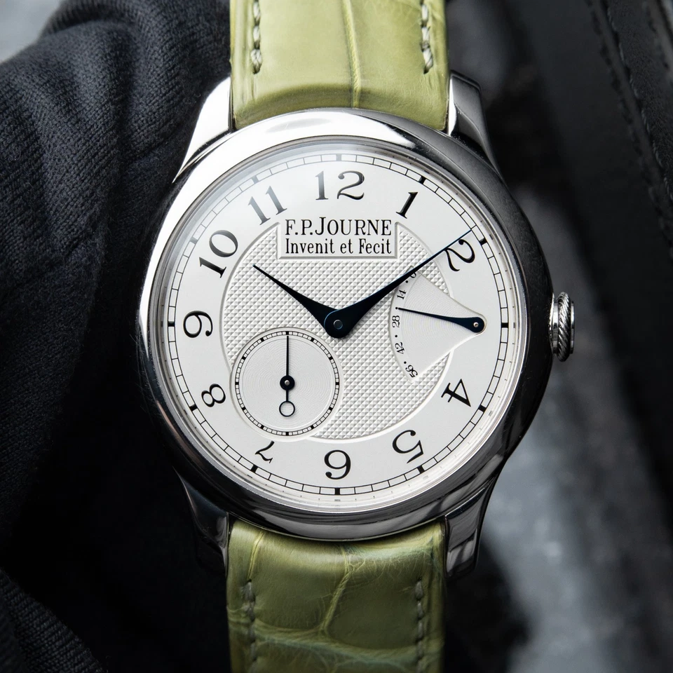 F.P. Journe Chronometre Souverain Ref. Relógio CS prata platina branco guilhochê - Imagem 1 de 4