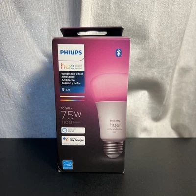 Philips Hue Smart 75W A19 LED Bulb - White and Color Ambiance Color-Changing NEW - Image 1 of 4