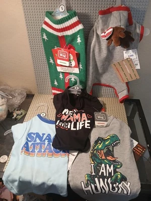 NWT!  Lot dog sweaters christmas shirt hoodie reindeer  size small - Image 1 of 3