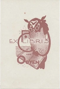 Ex-libris van OOYEN - Hibou - Picture 1 of 2