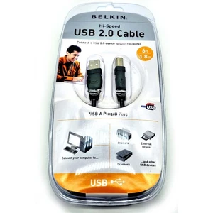 BELKIN Hi-Speed USB  2.0 Cable 6 FT Item #F3U133v06 - Brand New in box - Picture 1 of 6