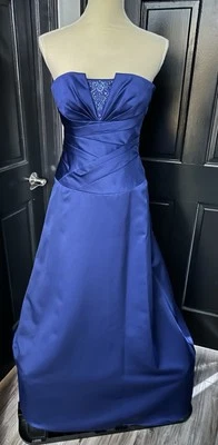 Vestido de Baile Formal Davids Novia 4 Baile de graduación Desfile Dama de honor Sin Tirantes Elegante Foto 1 de 4