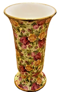 Royal Albert "Old Country Roses CHINTZ Collection" Vase - Gold Trim - Mint - Picture 1 of 5