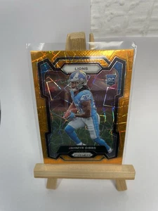 2023 Jahmyr Gibbs Panini Prizm #331 Orange Lazer Prizm Rookie Card RC Lions - Bild 1 von 7